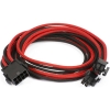 Scheda Tecnica: Phanteks 8-pin Eps12v Extension - 50cm Sleeved Black/Red