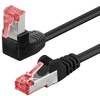 Scheda Tecnica: Goobay LAN Cable Angoato 90 Rame - Cat.6 S/FTP 1m Nero