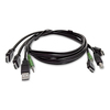 Scheda Tecnica: StarTech .com Cavo KVM doppio HDMI da 3 m, USB 2.0 - audio jack 3,5 mm, cavo combinato Universale compatibie co
