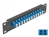 Scheda Tecnica: Delock 10" Fiber Optic Patch Panel - 12 Port Lc Duplex Blue 1U Black