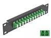 Scheda Tecnica: Delock 10" Fiber Optic Patch Panel - 12 Port Lc Duplex Green 1U Black