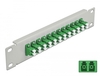 Scheda Tecnica: Delock 10" Fiber Optic Patch Panel - 12 Port Lc Duplex Green 1U Grey