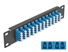 Scheda Tecnica: Delock 10" Fiber Optic Patch Panel - 12 Port Lc Quad Blue 1U Black