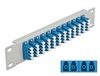 Scheda Tecnica: Delock 10" Fiber Optic Patch Panel - 12 Port Lc Quad Blue 1U Grey