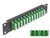 Scheda Tecnica: Delock 10" Fiber Optic Patch Panel - 12 Port Lc Quad Green 1U Black