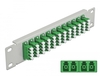Scheda Tecnica: Delock 10" Fiber Optic Patch Panel - 12 Port Lc Quad Green 1U Grey