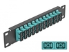 Scheda Tecnica: Delock 10" Fiber Optic Patch Panel - 12 Port Sc Duplex Aqua 1U Black
