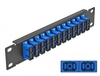 Scheda Tecnica: Delock 10" Fiber Optic Patch Panel - 12 Port Sc Duplex Blue 1U Black