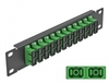 Scheda Tecnica: Delock 10" Fiber Optic Patch Panel - 12 Port Sc Duplex Green 1U Black