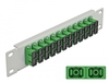 Scheda Tecnica: Delock 10" Fiber Optic Patch Panel - 12 Port Sc Duplex Green 1U Grey