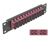 Scheda Tecnica: Delock 10" Fiber Optic Patch Panel - 12 Port Sc Duplex Violet 1U Black