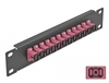 Scheda Tecnica: Delock 10" Fiber Optic Patch Panel - 12 Port Sc Simplex Violet 1U Black