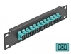 Scheda Tecnica: Delock 10" Fiber Optic Patch Panel - 12 Port Sc Simplex Aqua 1U Black