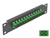 Scheda Tecnica: Delock 10" Fiber Optic Patch Panel - 12 Port Sc Simplex Green 1U Black