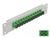 Scheda Tecnica: Delock 10" Fiber Optic Patch Panel - 12 Port Sc Simplex Green 1U Grey