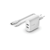 Scheda Tecnica: Belkin Caricabatterie 2 Porte USB-a + Cavo Da USB-a A - Lightning 1m - Bianco