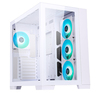 Scheda Tecnica: iTek Case Dark Cave - Gaming Tower, ATX, 4x12cm Argb Fan - 2xUSB3, Type-c, Side E Front Panel Temp Glass, White Edt