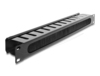 Scheda Tecnica: Delock 19" Cable Management Routing Pane - With Brush 1U Black