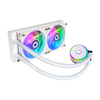 Scheda Tecnica: CoolerMaster MasterLiquid PL240 Flux White Edition 2 x - 120mm, 0-2300 RPM, 72.37 CFM, 2.96 mmH2O, 4-Pin, 1.43 kg