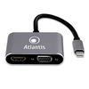 Scheda Tecnica: Atlantis Land Adattatore Atantis A04-TC_HD+V+PD Da USB-c A - HDMI + VLGA + Pd + USB 3.0