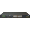 Scheda Tecnica: PLANET 16port 10/1000T 802.3at PoE + 2-port 10/100/1000t - Switch LCD PoE Monitor (300W PoE Budget, Std./vl