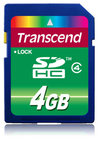 Scheda Tecnica: Transcend Sdhc Card - 4GB (cass 4) Mc
