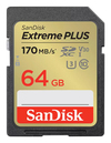 Scheda Tecnica: SanDisk Extreme Plus - 64GB Sdxc Memory Card 170mb/s 80mb/s Uhs-i Cl. 10