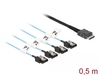 Scheda Tecnica: Delock Cable OCuLINK Sff-8611 - > 4 X SATA 7 Pin 0.5 M Metal