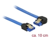 Scheda Tecnica: Delock Cable SATA 6GB/s Receptacle Straight > SATA - Receptacle Left Angled 10 Cm Blue With Gold Clips
