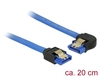 Scheda Tecnica: Delock Cable SATA 6GB/s Receptacle Straight > SATA - Receptacle Left Angled 20 Cm Blue With Gold Clips