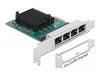 Scheda Tecnica: Delock Pci Express X1 Card 4 X RJ45 - Gigabit LAN Rtl8111