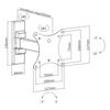 Scheda Tecnica: LINK Staffa Muro 2 Snodi Per Monitor 14-27" Fino Vesa - 100x100 Orientamento Verticale E Orizzontale