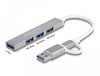 Scheda Tecnica: Delock 4 Port Slim USB Hub With USB Type-c Or USB Type-a To - 3 X USB 2.0 Type-a Female + 1 X USB 5GBps Type-a Female