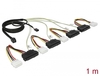 Scheda Tecnica: Delock Cable Mini SAS HD Sff-8643 - > 4 X SAS Sff-8482 + Power + Sideband 1 M