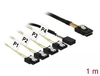 Scheda Tecnica: Delock Cable Mini SAS SFF-8087 - > 4 X SATA 7 Pin Reverse + Sideband 1 M