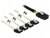 Scheda Tecnica: Delock Cable Mini SAS SFF-8087 - > 4 X SATA 7 Pin 1 M Metal