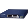 Scheda Tecnica: PLANET 16-port 10/100/1000t 802.3at PoE + 2-port - 10/100/1000t + 2-port 1000x Sfp Unmanaged GbE