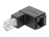 Scheda Tecnica: Delock ADApter RJ45 Plug Downwards Angled > RJ45 Jack Cat.6 - UTP