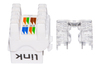 Scheda Tecnica: LINK Presa Rete Keystone Jack RJ45 Cat.6 - UTP Colore Bianco 180?ontatti Dorati 50 Micron