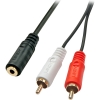 Scheda Tecnica: Lindy ADAttatore Audio 2xrca male Jack 3,5mm female, 25cm - 