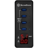 Scheda Tecnica: SilverStone SST-EP03 - HUB dati 4x USB 3.0, con Display, OVP - Ocp, Aluminum