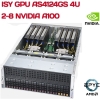 Scheda Tecnica: ISY GPU AS4124GS, 4U, 2xAMD EPYC 7002, 4x NVIDIA A100 - 32xDDR4, 20x2.5" SAS+4xU.2, 2x10GbE, 4x2200W, no CPU/RAM