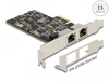 Scheda Tecnica: Delock Pci Express X2 Card To 2 X 2.5 Gigabit LAN I225 - 