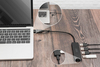 Scheda Tecnica: DIGITUS Hub USB 3.0, 4 porte, Slimline con ADAttatore - USB-C, 5Gbps, cavo da 0,2 m