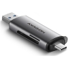 Scheda Tecnica: Axagon CRE-SAC, USB3.2 Gen1 Type-C + Type external card - reader SD/ microSD, support UHS-I