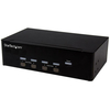 Scheda Tecnica: StarTech 4 Port KVM Switch with Dual And 2 Port USB Hub - - USB 2.0