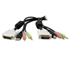 Scheda Tecnica: StarTech 4-in-1 USB dual LINK DVI-D KVM Switch Cable w/ - Audio e Microphone, 3.05m