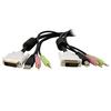 Scheda Tecnica: StarTech 4-in-1 USB dual LINK DVI-D KVM Switch Cable w/ - Audio e Microphone, 1.83 m