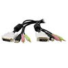 Scheda Tecnica: StarTech 4-in-1 USB dual LINK DVI-D KVM Switch Cable w/ - Audio 4.57 m