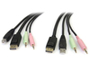 Scheda Tecnica: StarTech 4-in-1 USB DP KVM Switch Cable w/ Audio e - Microphone, 1.83 m